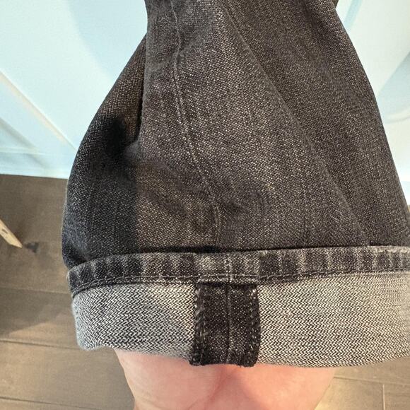 True Religion Jeans Men 30x34 Black Ricky Distressed Flap Pockets Selvedge USA - Picture 3 of 16